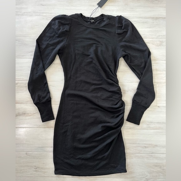 MWT Monrow Black Long Sleeve Sweater Dress - Picture 1 of 4